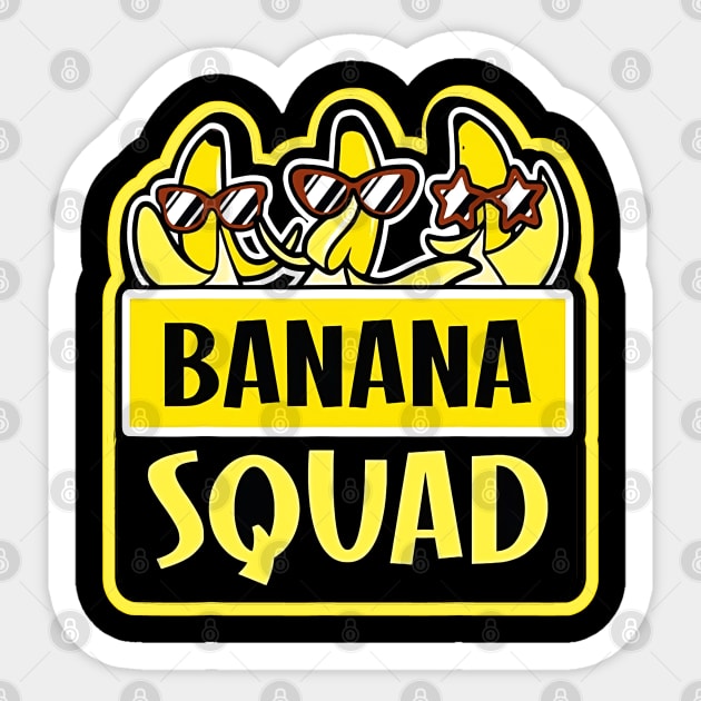 Banana Squad Let’s Go Bananas Meme Sticker by masterpiecesai